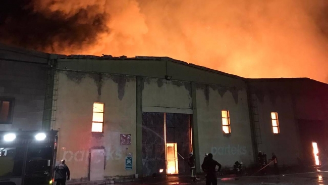 Kayseri'de fabrika yangını